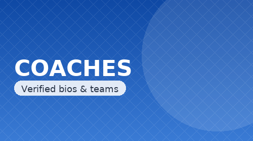 Browse coaches directory: bios and teams